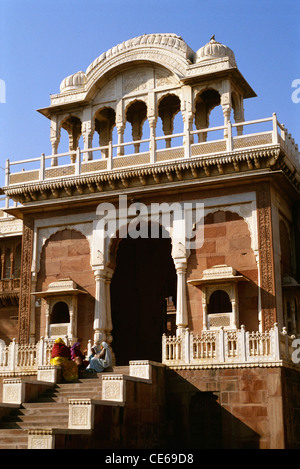 Jain Tempel; Ratan Bihari Park; Bikaner; Rajasthan; Indien; Asien Stockfoto