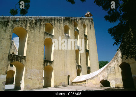 Jantar Mantar; architektonisches astronomisches Instrument; Jaipur; Rajasthan; Indien; Asien Stockfoto