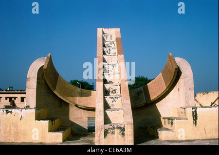 Jantar Mantar; architektonisches astronomisches Instrument; Jaipur; Rajasthan; Indien; Asien Stockfoto