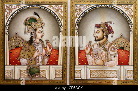 Mumtaz Mahal; Kaiserin; Shah Jahan; Moghul-Kaiser; Miniaturmalerei; Indien; Asien; asiatisch; indisch; dpa 68627 bdr Stockfoto