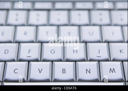 In der Nähe des Zentrums von einem Apple Mac Pro Laptop Tastatur Stockfoto