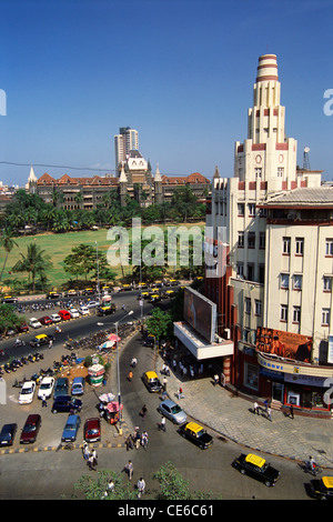 Eros-Cinema Hall Art Deco Gebäude in Churchgate Bombay Mumbai Maharashtra, Indien Stockfoto