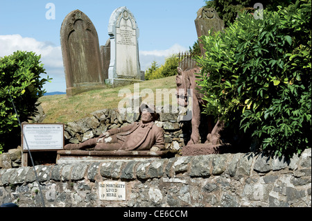 Ansicht "Old Mortality" Statue im Balmaclellan Dorfteil der Glenkens Dumfries und Galloway Scotland UK Stockfoto