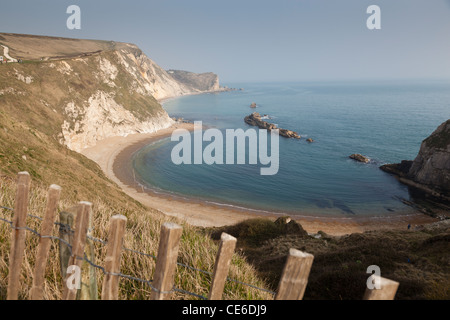 St. Oswald Bay (Mann O'War Bucht), Dorset, England. Stockfoto