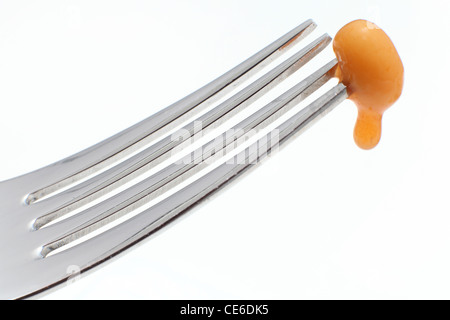 Heinz gebackene Bohnen in Tomatensauce. Stockfoto