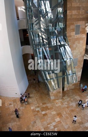 Guggenheim-Museum Bilbao Spanien details Stockfoto
