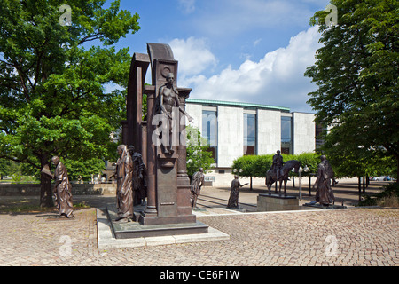 Die Bronze-Skulptur-Gruppe von der Göttinger Sieben / Göttinger Sieben, Hannover, Niedersachsen, Deutschland Stockfoto