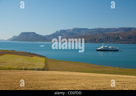 Grönland, die Erik Fjord (aka eriksfjord). Scenic grönländisch Fjord an itilleq zwischen qaqortoq und narsarsuaq. Stockfoto