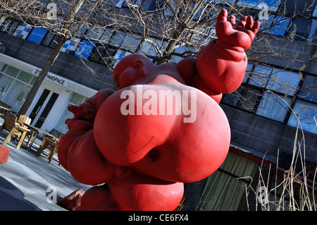 Skulptur, 798 Art Zone, auch bekannt als Dashanzi Art Zone, Chaoyang, Beijing, China. Stockfoto