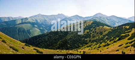 Panorama der polnischen Tatra-Gebirge Stockfoto