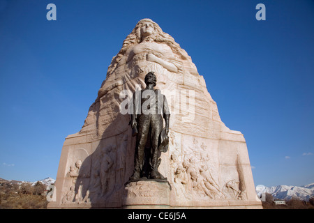 UTAH - Denkmal auf dem Kapitol von Utah in Salt Lake City. Stockfoto