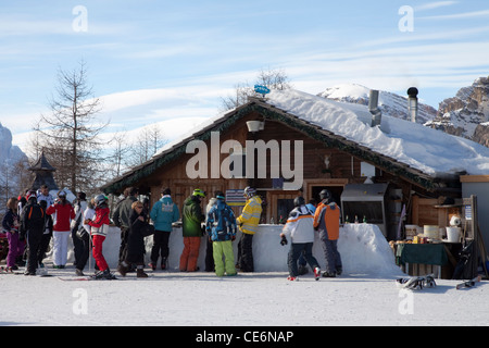 Pub auf Piz Lajla, Naturpark Fanes-Sennes-Prags, Dolomiten, Südtirol, Italien, Europa Stockfoto