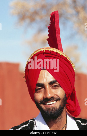 Indischer Sikh Punjabi Junge aus Punjab ; Indien ; Asien ; MR#710 Stockfoto