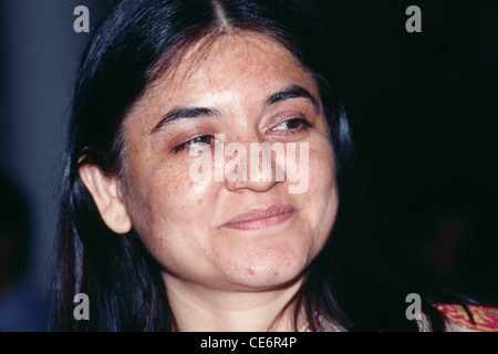 Maneka Gandhi ; Maneka Sanjay Gandhi ; indische Politikerin, Tierrechtlerin und Umweltschützerin, Indien, Asien Stockfoto