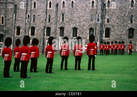 Änderung der Wachzeremonie in Windsor Castle; Berkshire; Vereinigtes Königreich; England; Vereinigtes Königreich Stockfoto