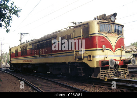 VHM 83266: Elektromotor Lok Zug Eisenbahn Transport Indien Stockfoto