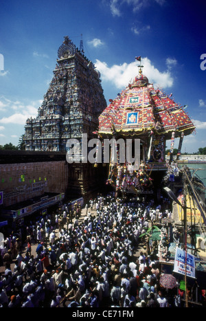 Tempel chariot Festival; madurai; Tamil Nadu; Indien; asien Stockfoto