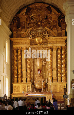 Basilica von Bom Jesus innen Altar; alten Goa; Indien Stockfoto