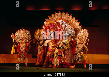 JSS 84372: Volkstanz von Westbengal; Indien Stockfoto
