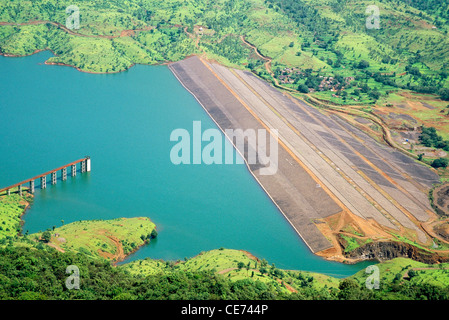 Luftaufnahme von dam Krishna Valley Project Mahableshwar Maharashtra Indien Stockfoto