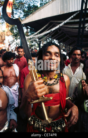 MAA 82952: Inder Velichapadu Oracle Bharani Festival Kodungalloor Kerala Indien Stockfoto