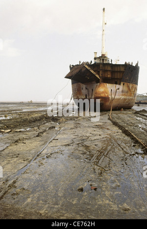 RVA 83124: Alang Schiff brechen Hof; Gujarat; Indien Stockfoto
