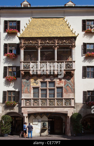 Goldenes Dachl, Herzog Friedrich Str. Innsbruck, Österreich Stockfoto