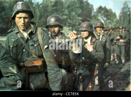 Farbbilder des zweiten Weltkrieges Stockfoto