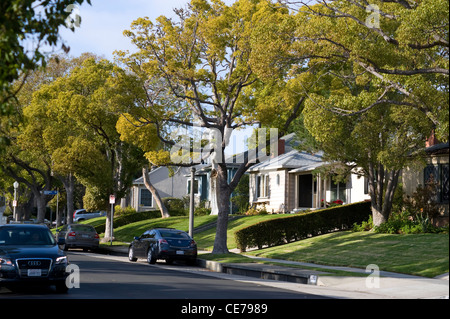 Wohnstraße in Los Angeles, Kalifornien Stockfoto