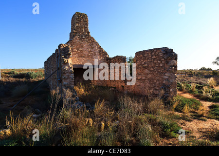 Outback Hotel William Nappers alte Ruinen Stockfoto