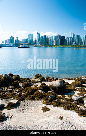 Skyline von Vancouver Stadt, Blick vom Stanley Park, Vancouver, Britisch-Kolumbien, Kanada, 2011 Stockfoto