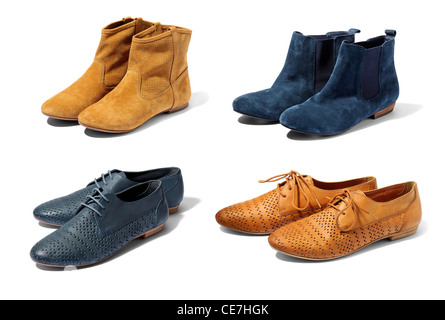 Studio Foto von weiblichen Schuhe isoliert auf weißem Hintergrund. Stockfoto