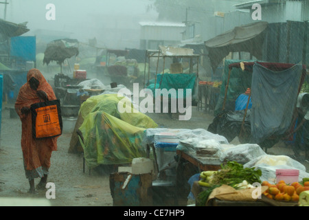 Regen und Überschwemmungen in Darfur Sudan Stockfoto