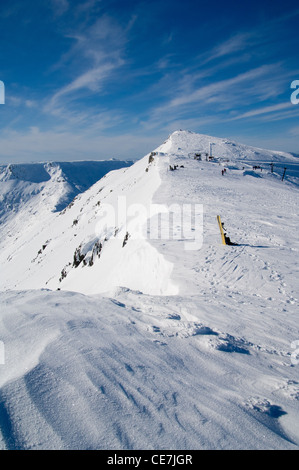 Blick von oben von Glencoe Skigebiet Schottland Stockfoto