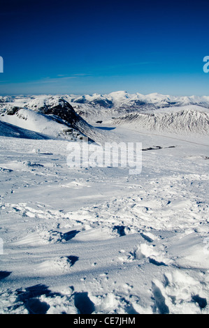 Blick von oben von Glencoe Skigebiet Schottland Stockfoto