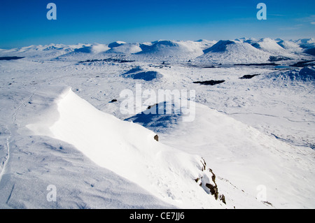 Blick von oben von Glencoe Skigebiet Schottland Stockfoto