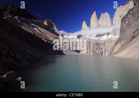 Torres del Paine, Torres del Paine Nationalpark, Patagonien, Chile Stockfoto