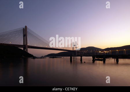 Tsing Ma Brücke Hongkong Stockfoto