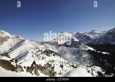 Dieses Bild aufgenommen von der Bergstation Jenner, Bayerische Alpen, Deutschland. Stockfoto