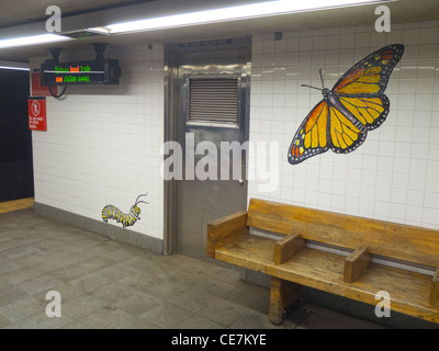 79 und 81. U-Bahn-Stationen für das Museum of Natural History in Manhattan NYC Stockfoto