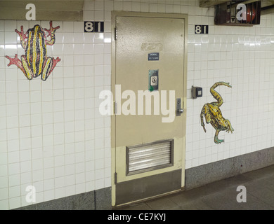 79 und 81. U-Bahn-Stationen für das Museum of Natural History in Manhattan NYC Stockfoto