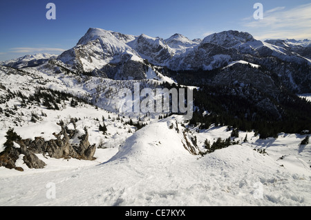 Dieses Bild aufgenommen von der Bergstation Jenner, Bayerische Alpen, Deutschland. Stockfoto
