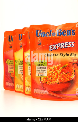 Uncle Ben's Express herzhafte Reis. Stockfoto