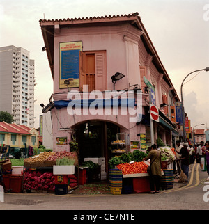 Reisen Fotografie - Ecke shop in Little India in Singapur in Südostasien im Fernen Osten. Stockfoto