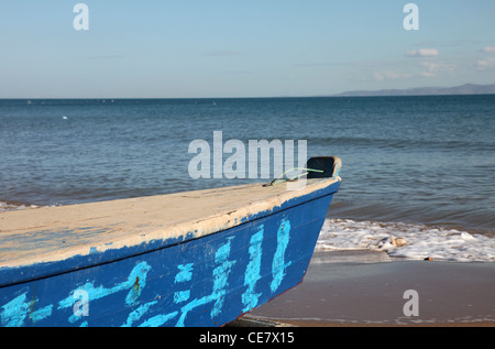 Boot am Strand Stockfoto