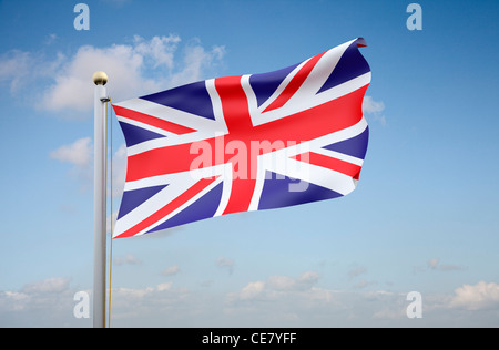 Union Jack Flag - die Nationalflagge des Vereinigten Königreichs Stockfoto