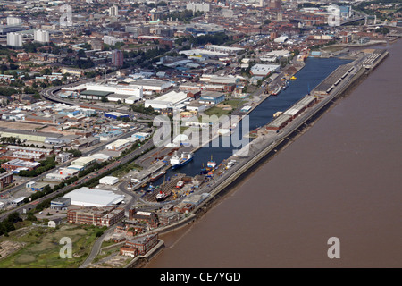 Luftaufnahme von Albert Dock, Hull, East Yorkshire Stockfoto