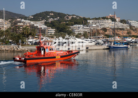 Küstenwache Rettung Sicherheit Boot Rettungsschwimmer Mallorca Mallorca Balearen Spanien Stockfoto