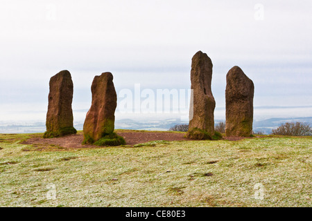 vier Steinen auf Clent Hügel Stockfoto