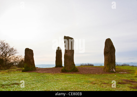 vier Steinen auf Clent Hügel Stockfoto